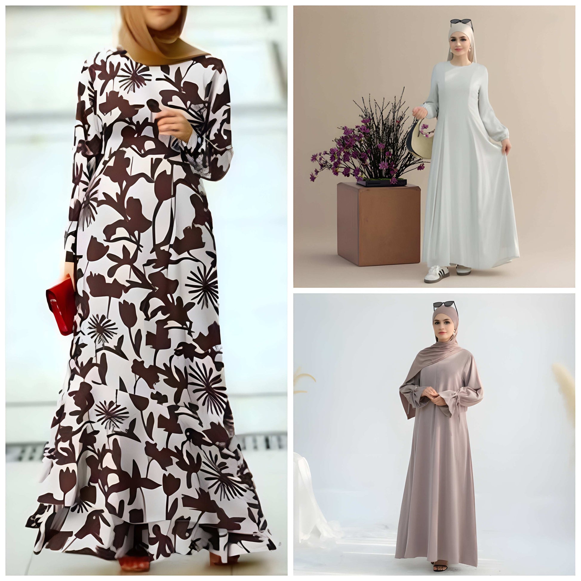 Pack of 3 Stylish Abaya l Premium Quality l All Sizes Available #1088