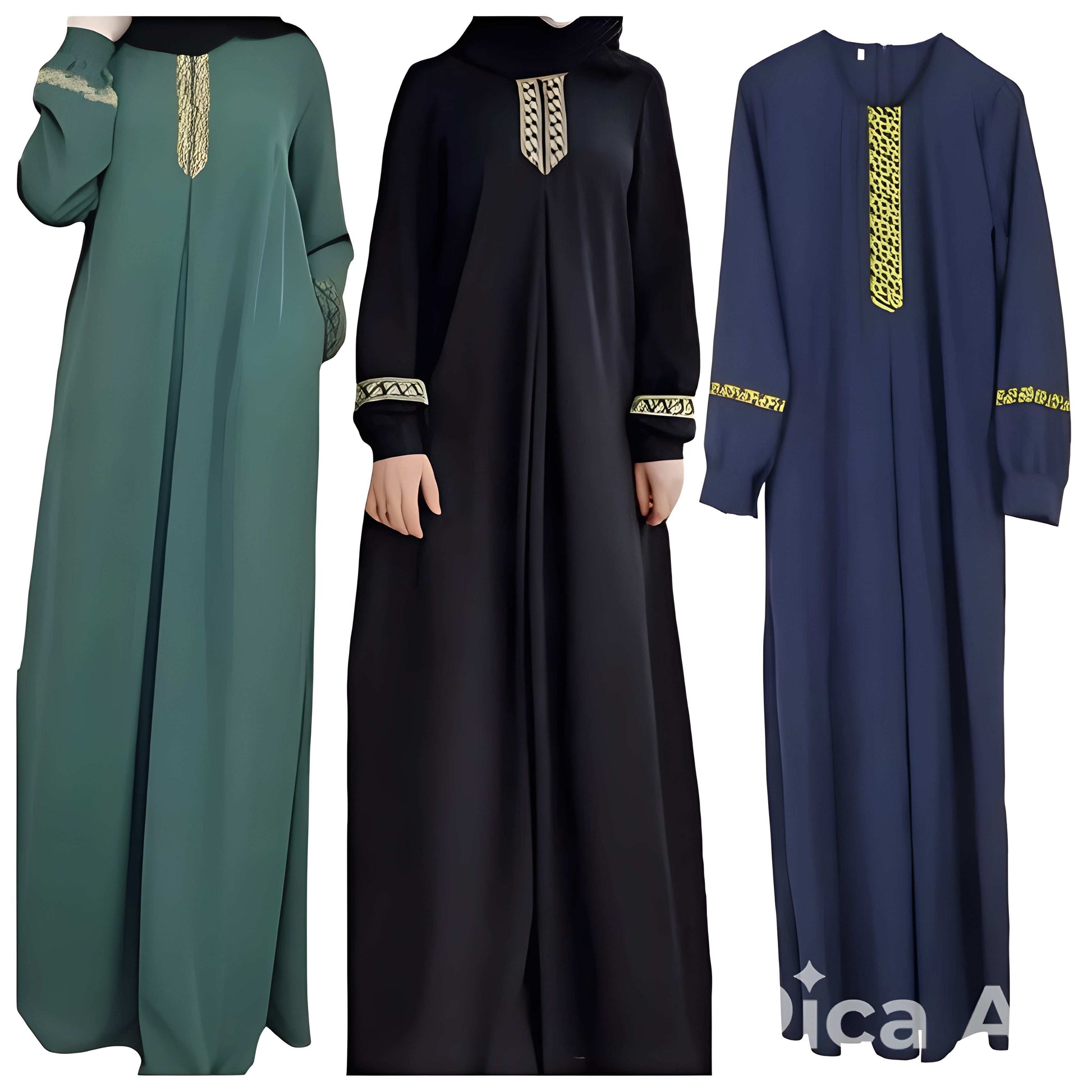 Pack of 3 Stylish Abaya l Premium Quality l All Sizes Available #1094