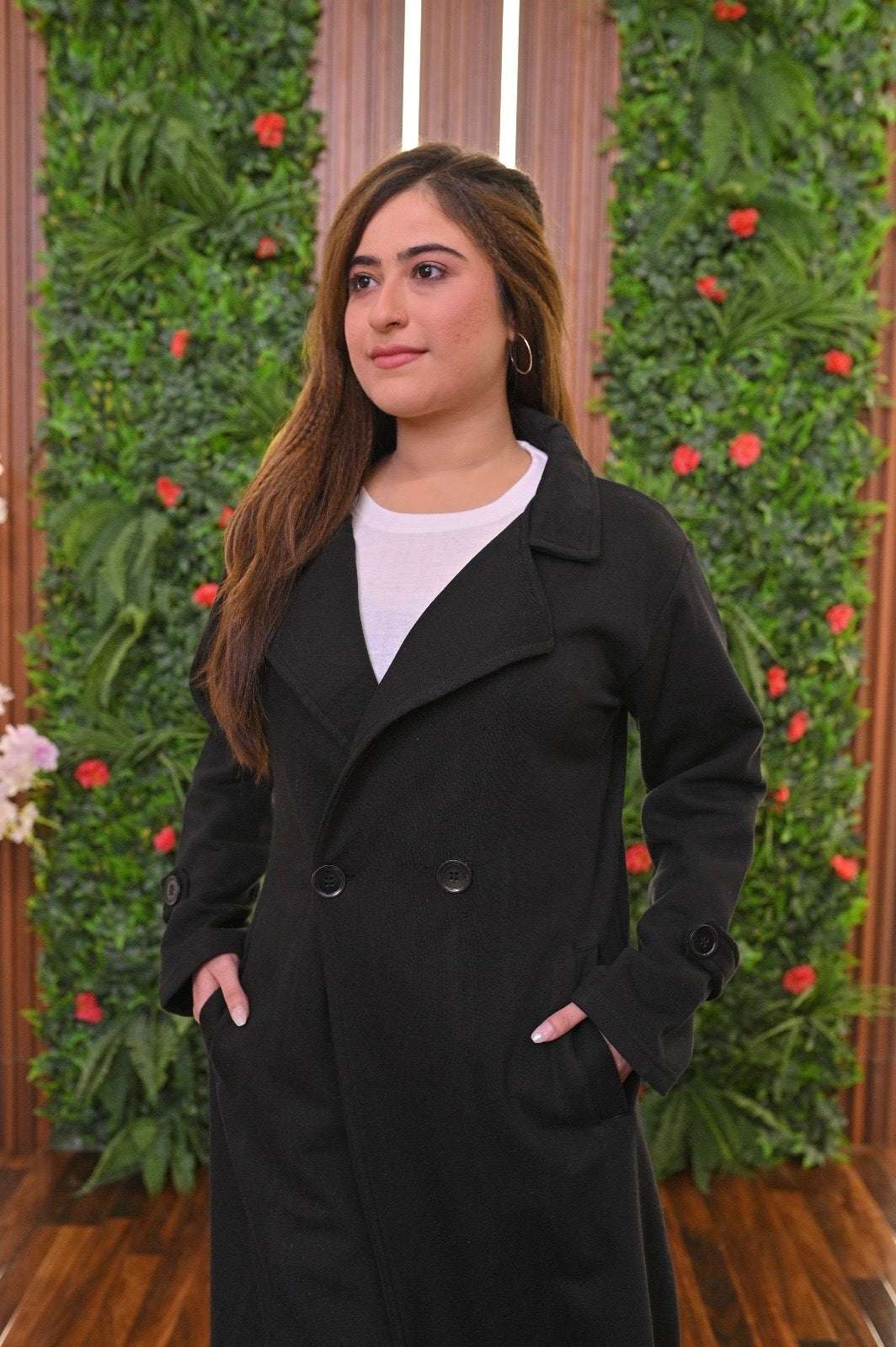 Long Fleece Coat For Women's 23