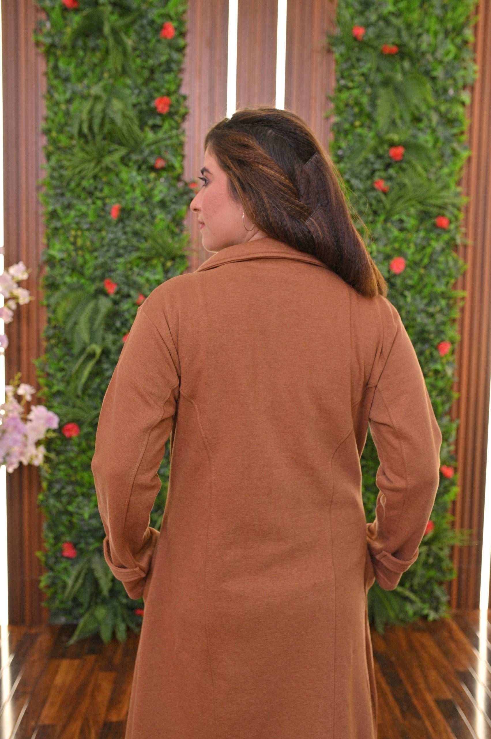 Long Fleece Coat For Women's 23