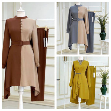 Pack of 3 Premium Abaya with Stoles All Sizes Available l Article 3289