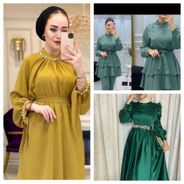 Pack of 3 Premium Georgette Abaya with Stoles All Sizes Available l Article 3287