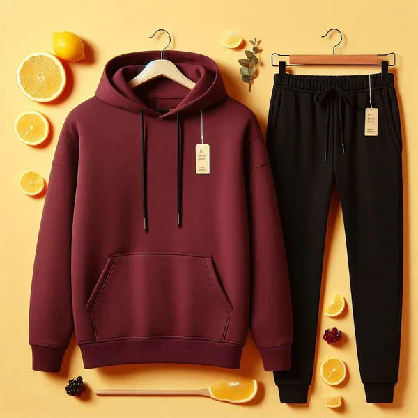 Fleece Hoodie with Trouser Set For Women’s