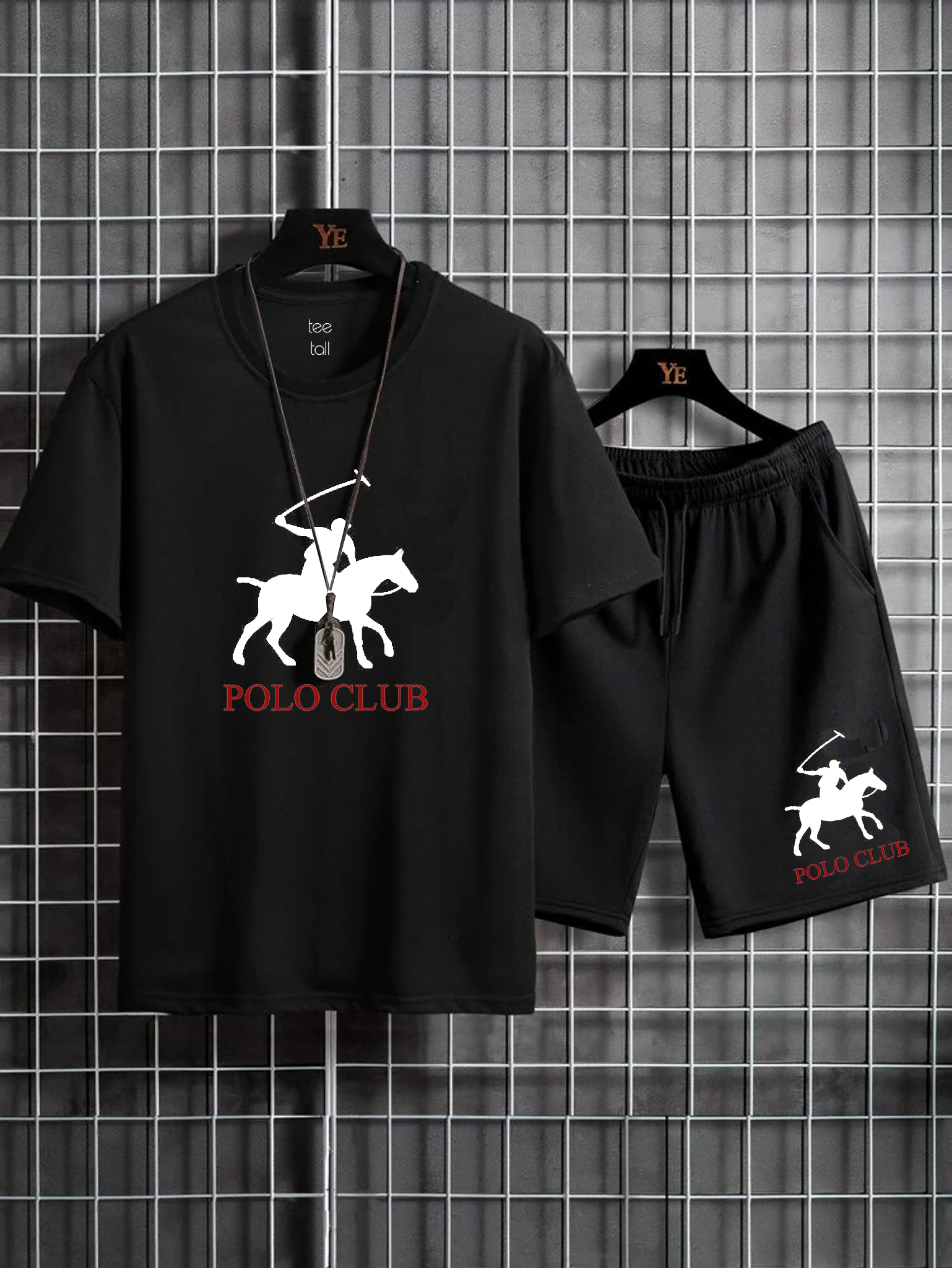 Mens Summer Shorts + T-Shirt Set - SS2 - Black Black