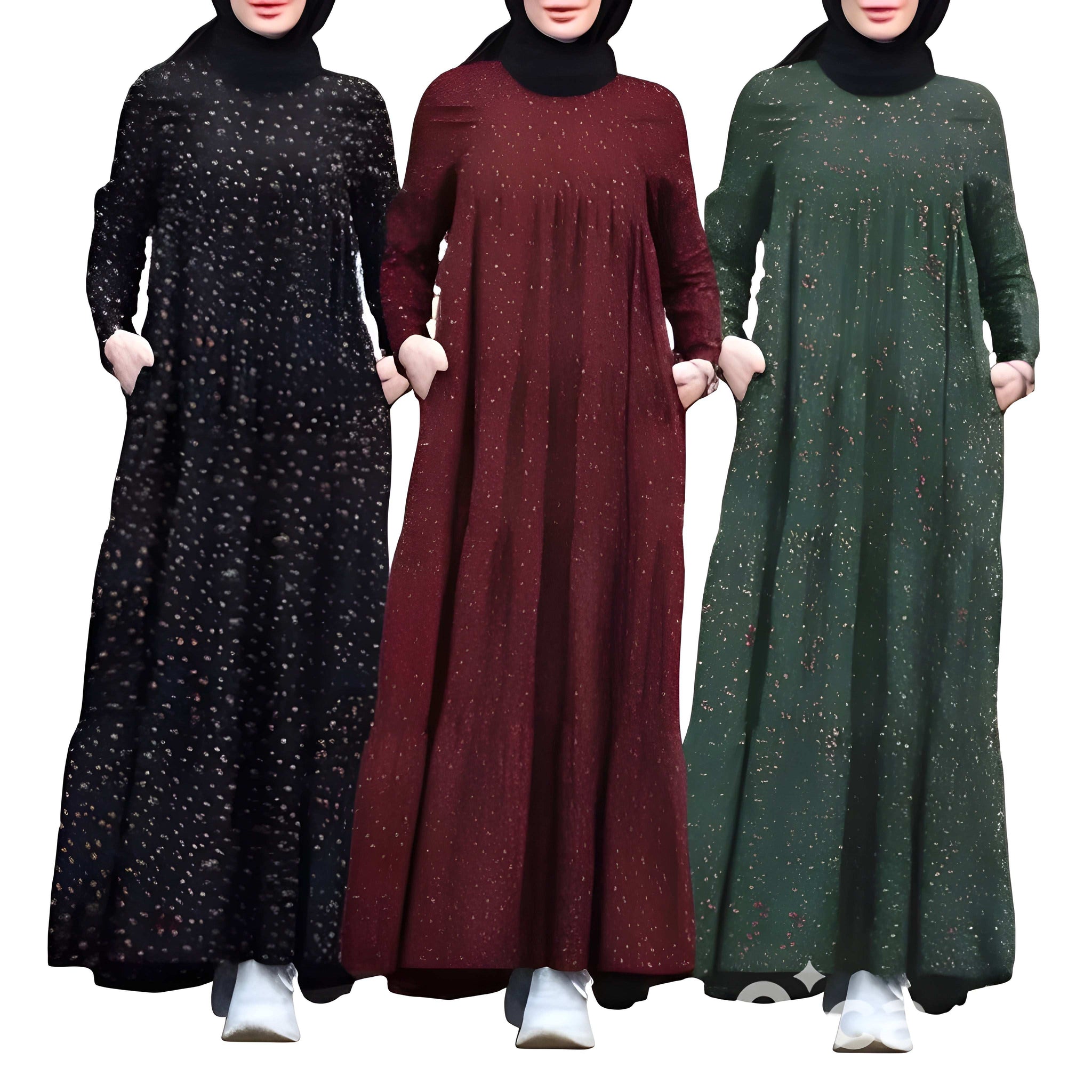 Pack of 3 Stylish Abaya l Premium Quality l All Sizes Available #1098