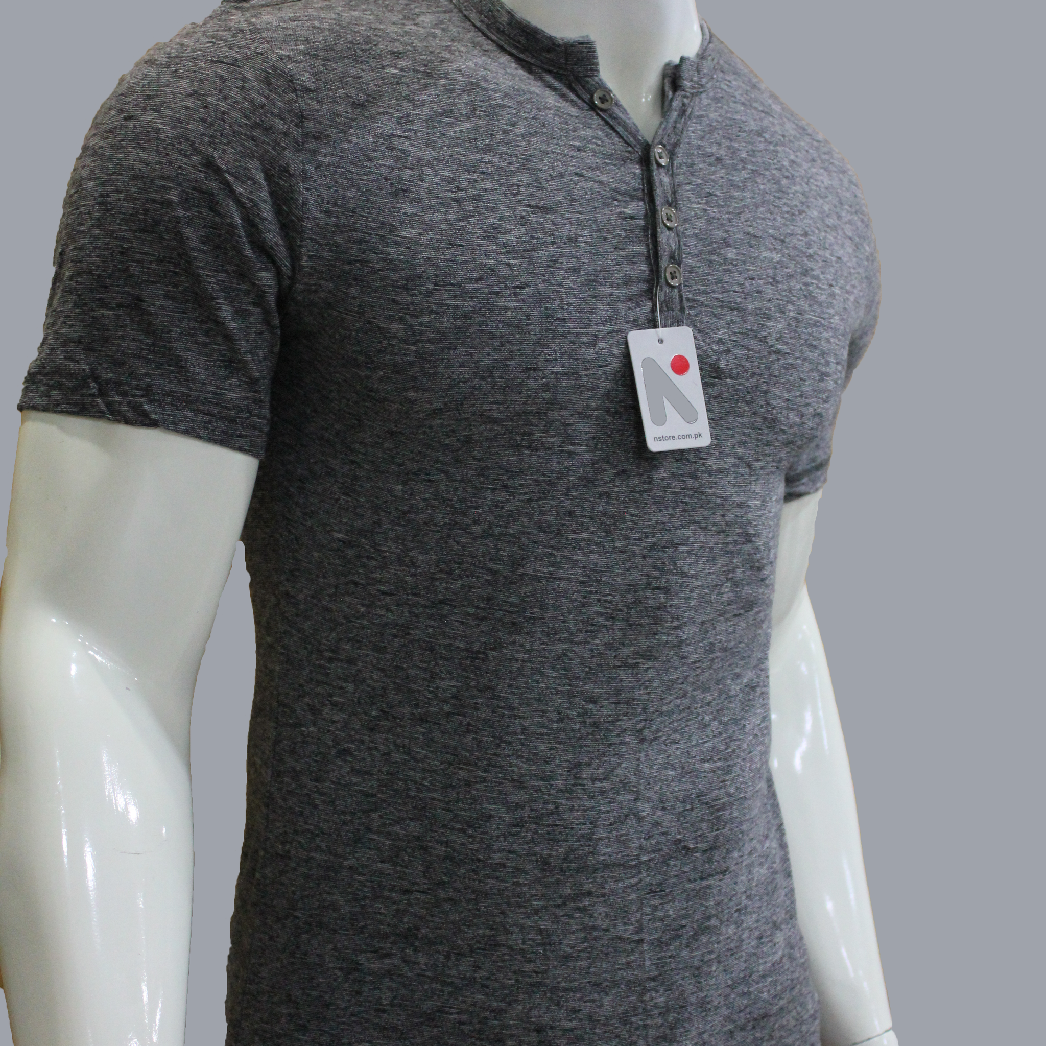 Men's Summer Charcoal Henley T-Shirts