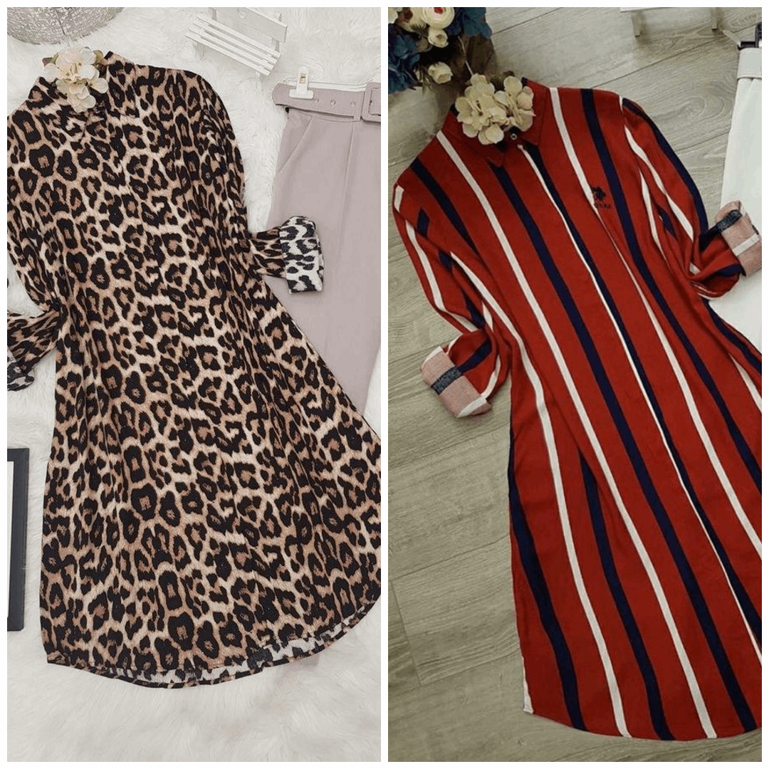 Chic Pack of 2 Women's Casual Summer Suit Set – Premium Stitched Kurti & Trousers | 50% Off Summer Sale | Item No. 986490