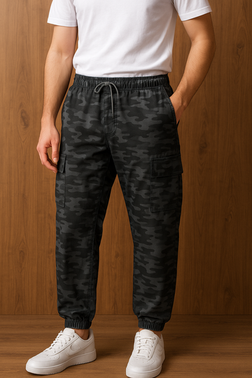 Men's New Cotton Camo Flap Four Pocket Cargo Pant / Trouser.
