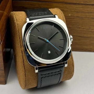 Men's TOMI T-084 Watch Quartz Date Leather Strap