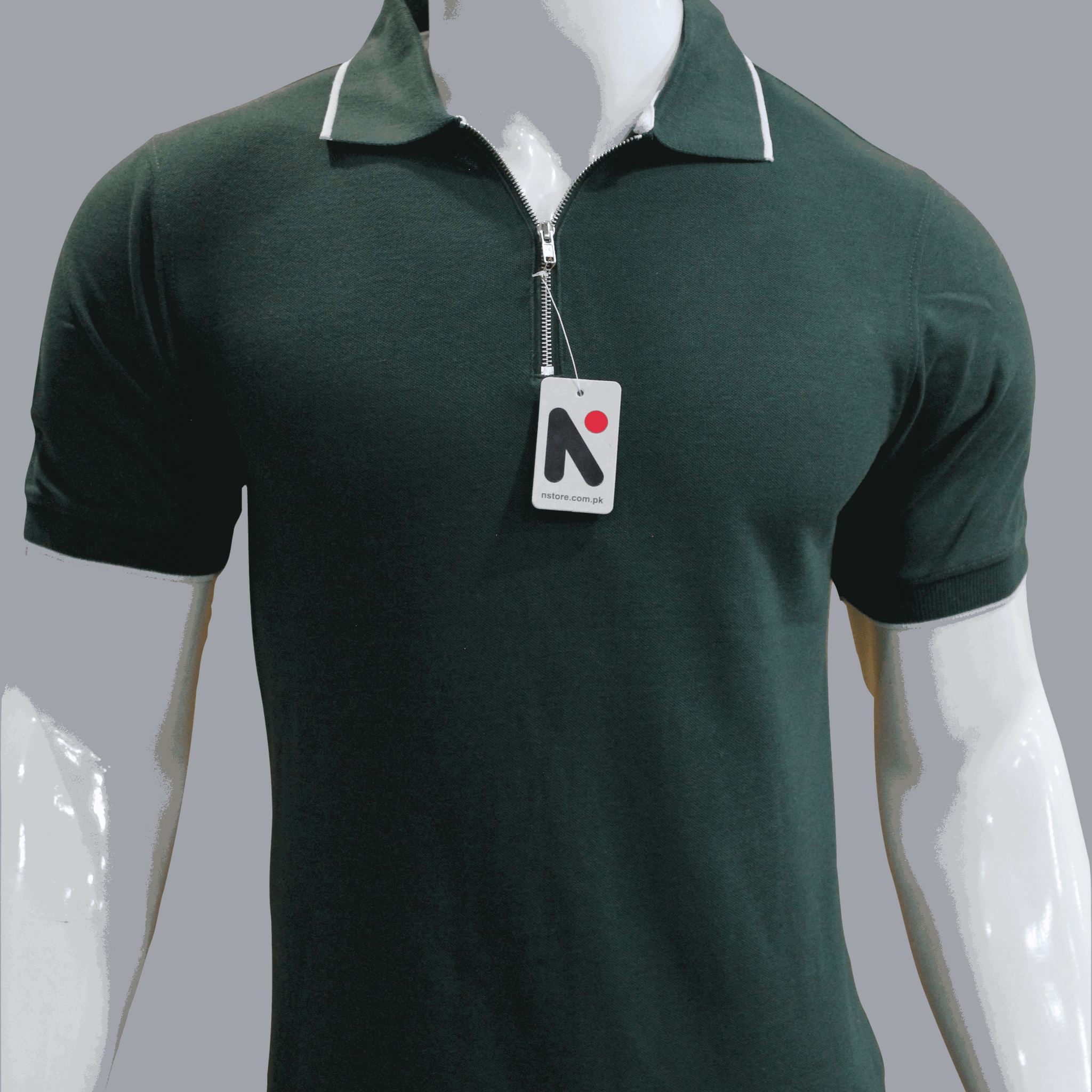 Mens Ziper Summer Polo Shirt