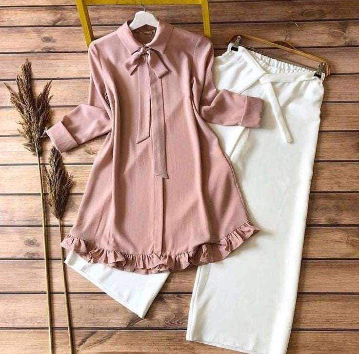 Chic Pack of 2 Women's Casual Summer Suit Set – Premium Stitched Kurti & Trousers | 50% Off Summer Sale | Item No. 986500