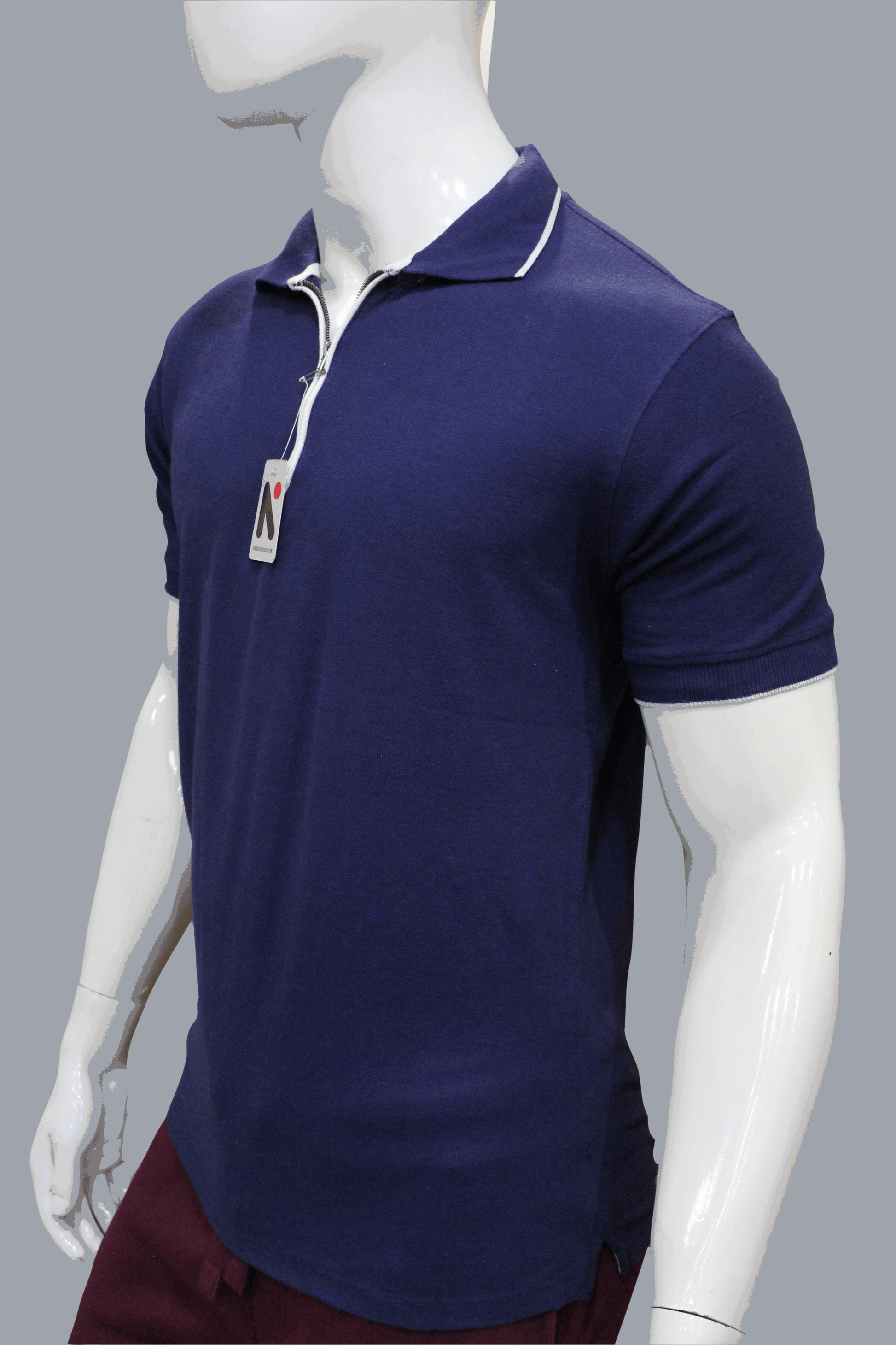Mens Ziper Summer Polo Shirt