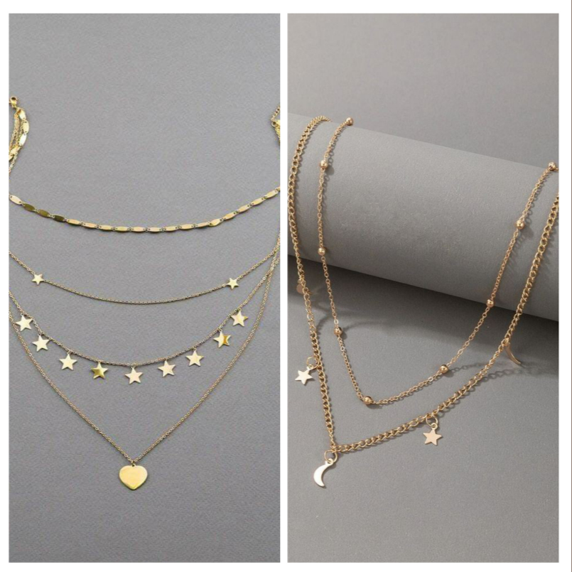 Stylish Layered Necklace Set – Buy 1 Get 1 Free | Stock Clearance Offer Deal87665