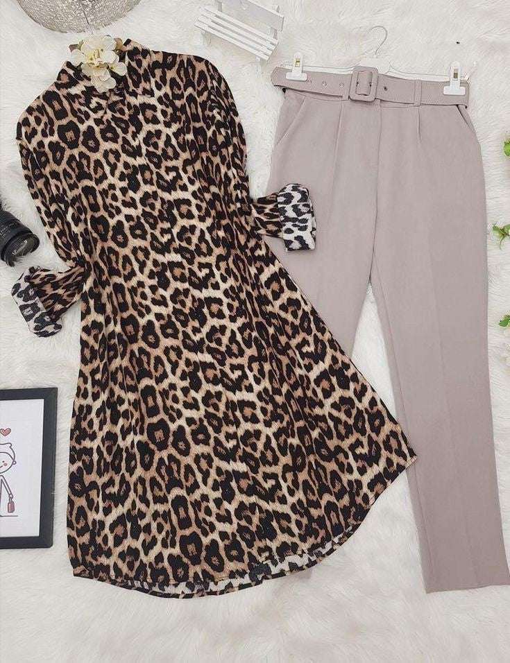 Chic Pack of 2 Women's Casual Summer Suit Set – Premium Stitched Kurti & Trousers | 50% Off Summer Sale | Item No. 986494