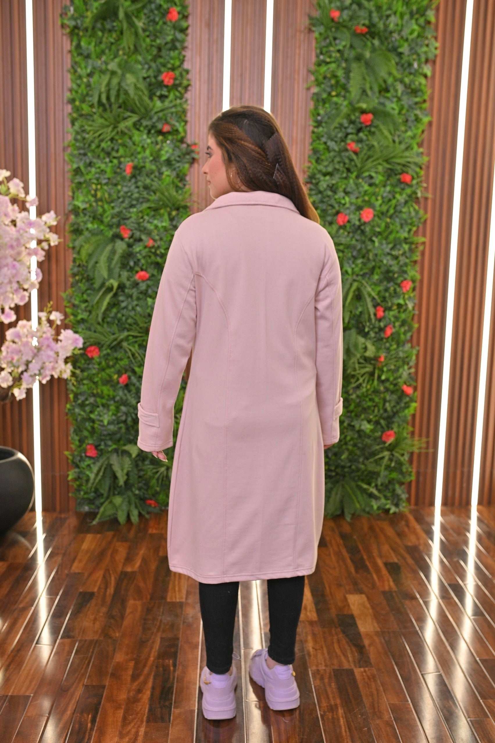 Long Fleece Coat For Women's 23