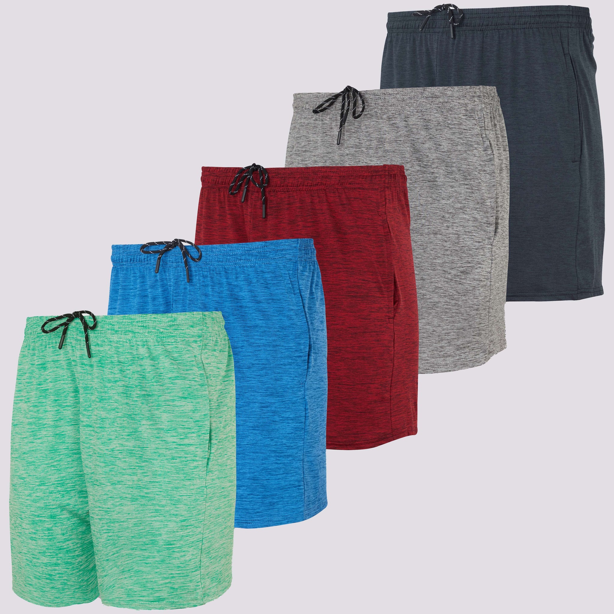 5 Pack: Men's Running Workout Shorts (Available in Big & Tall) D8T685