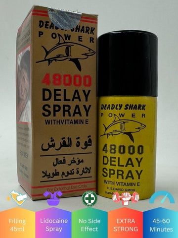 Deadly Shark 48000 Delay Spray - Lidocaine Delay Spray