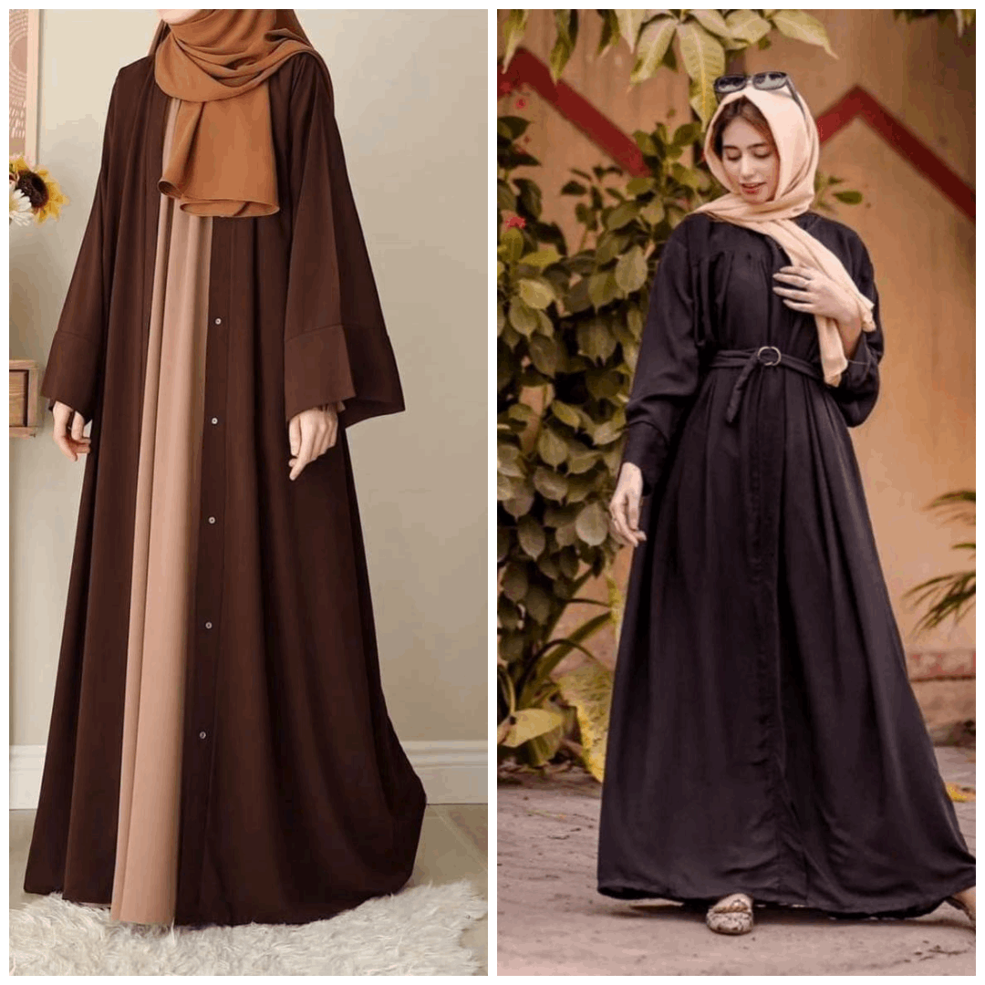 Buy 1 Get 1 FREE Premium Georgette Abaya with Stoles All Sizes Available 658699