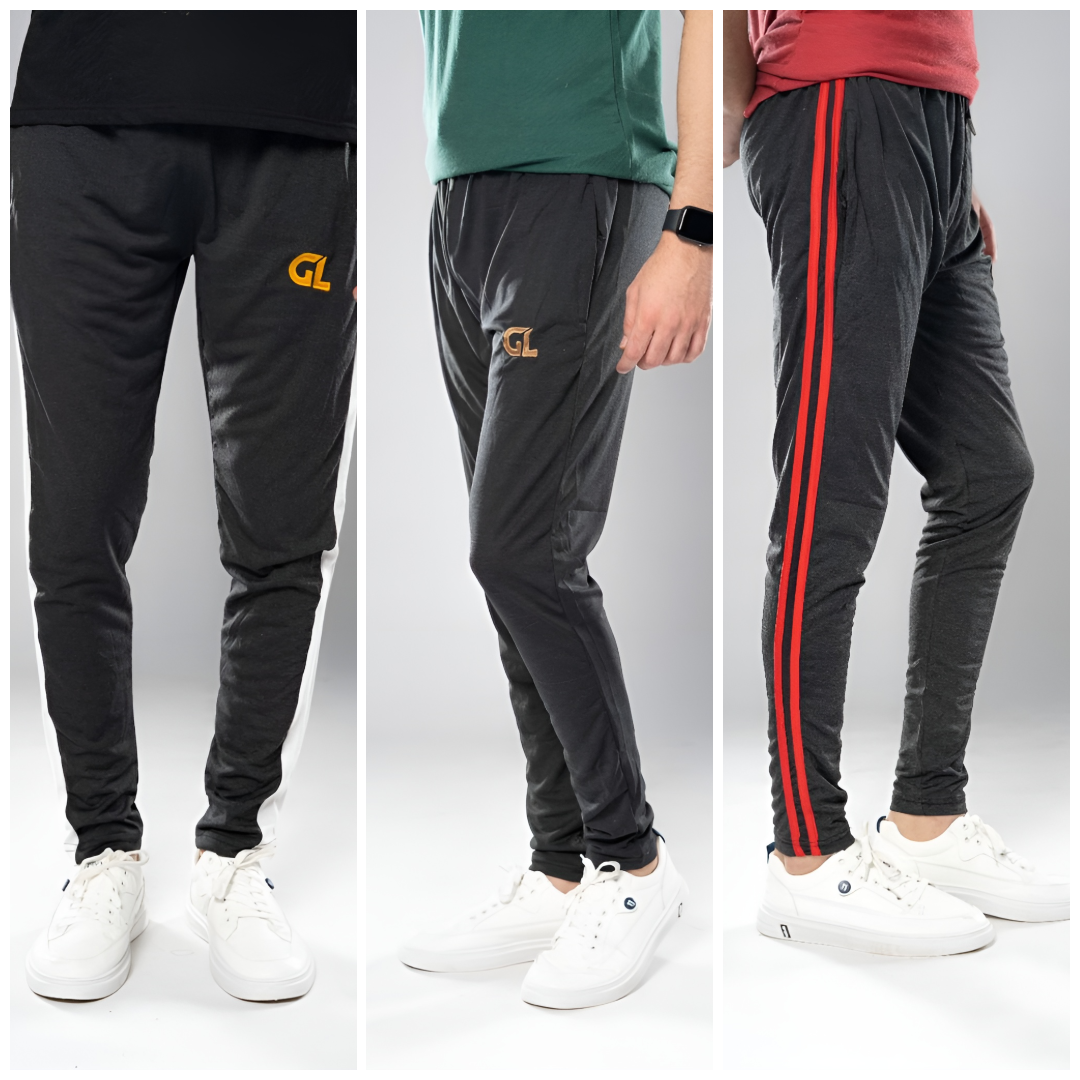 Pack of 3 Unisex Slim Jogger Trousers - Comfortable & Stylish