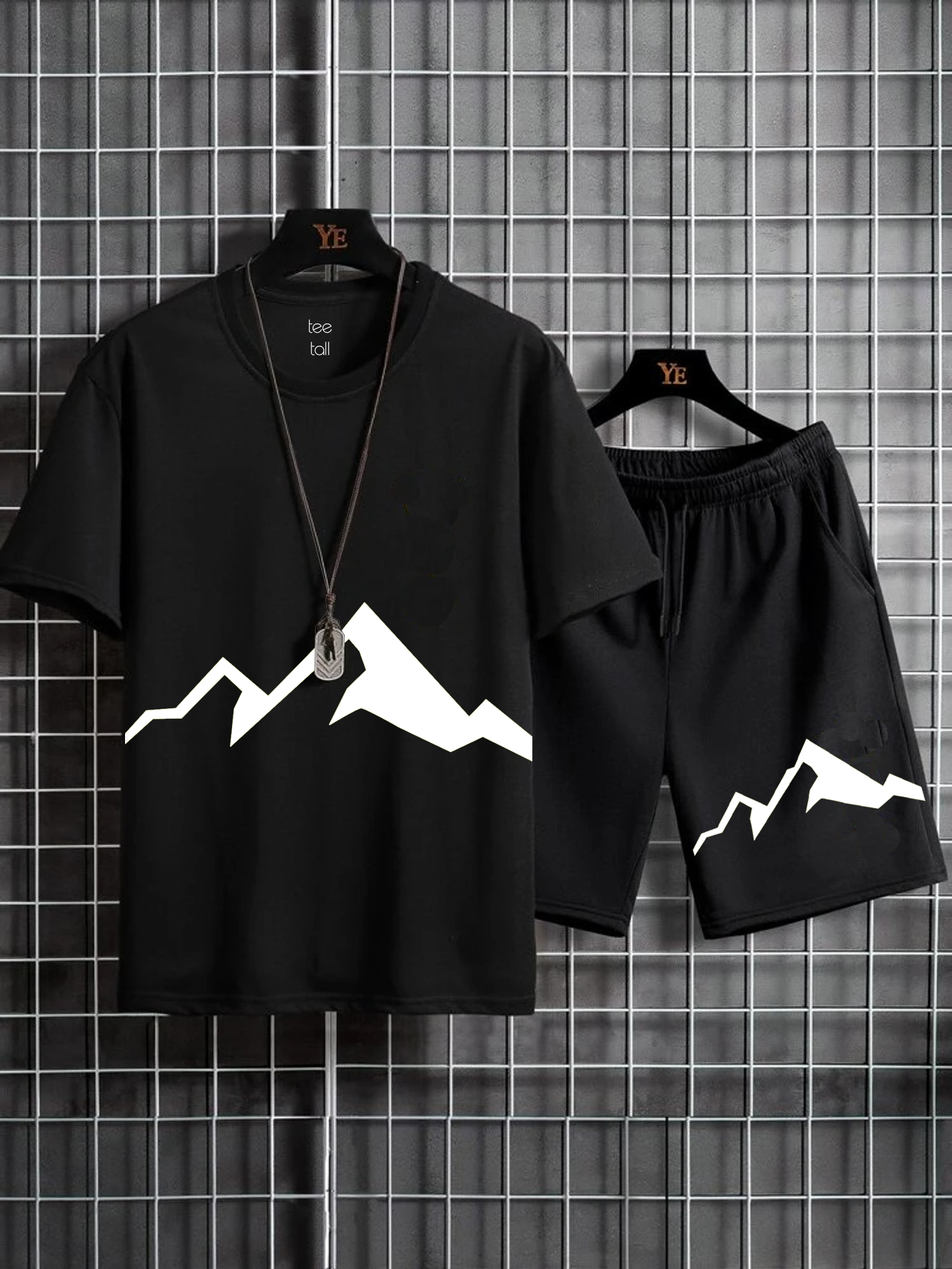 Mens Summer Shorts + T-Shirt Set - SS18 - Black Black