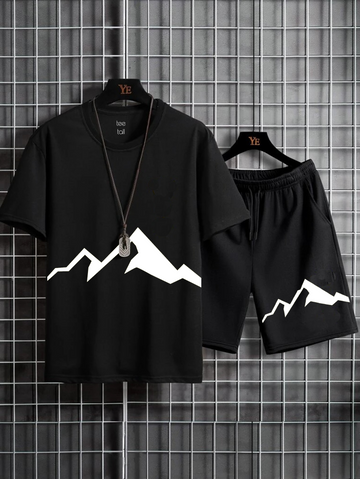 Mens Summer Shorts + T-Shirt Set - SS18 - Black Black